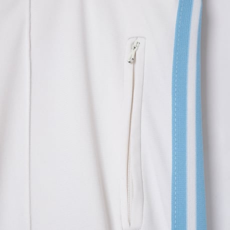 70-80s Vintage adidas Ventex Track Trousers White × Light Blue (Made in France)