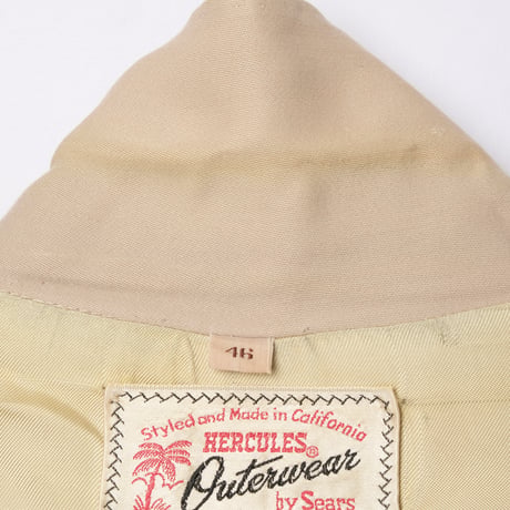 50-60s HERCULES By Sears Rayon Gabardine Jacket（Made in USA）