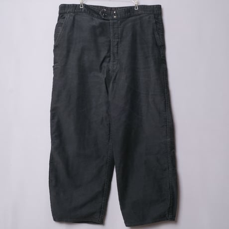 50s-60s Adolphe Lafont  Black Moleskin Work Trousers
