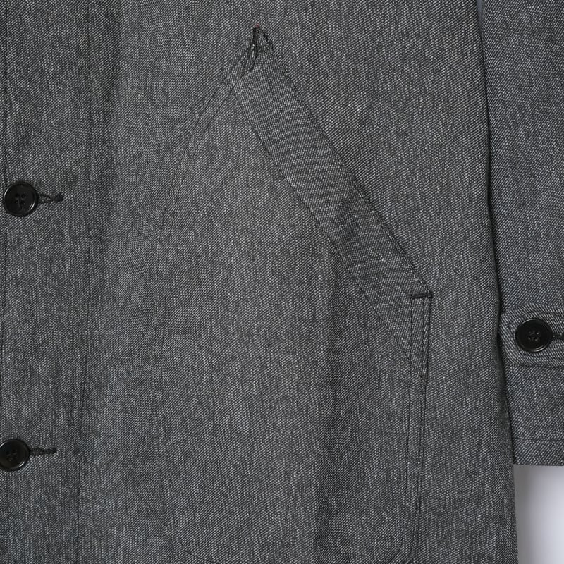 40-50s VULCAIN Black Chambray Atelier Coat Dead