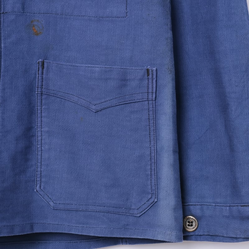 30-40s Frence Vintage KONEKO Blue Moleskin Jack