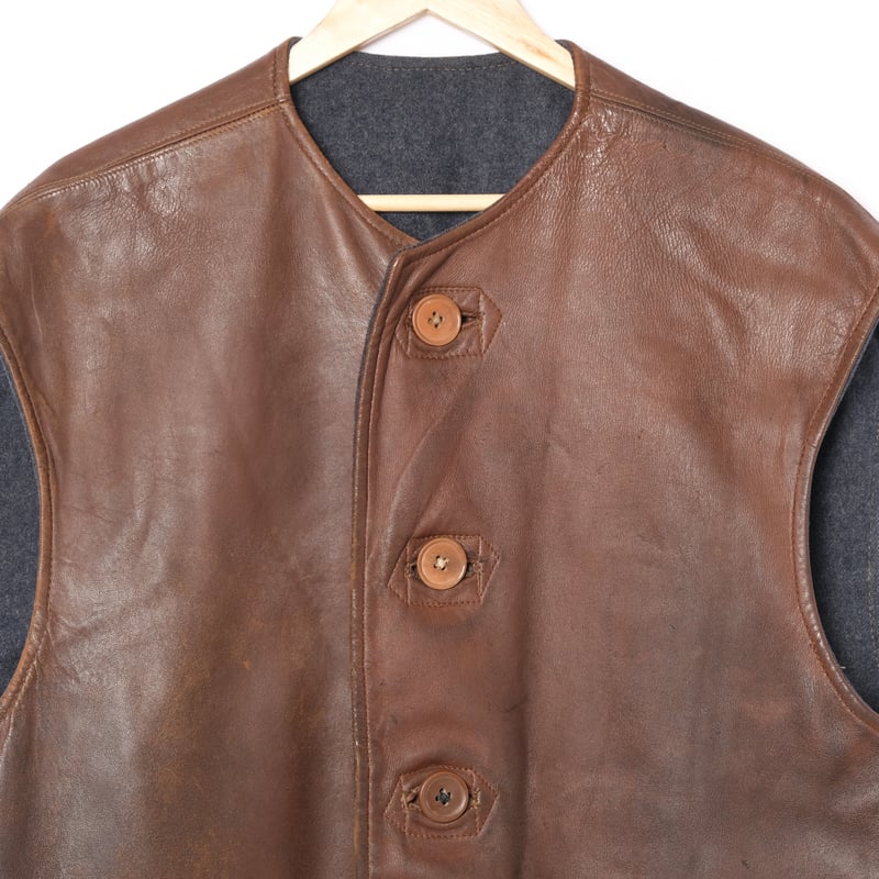 40s British Army Jerkin Leather Vest Size 2 | U 40s British Army Jerkin Leather Vest Size 2 | U