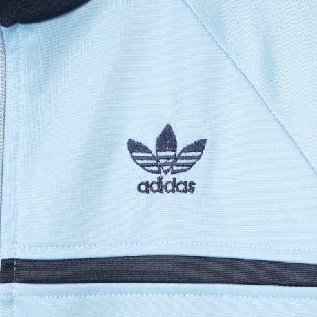 70-80s Vintage adidas Track Jacket Model  First Light Blue× Navy（Made in France)
