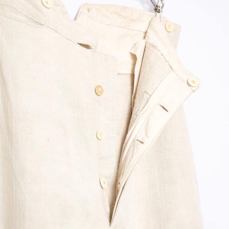 30s French Army Linen HBT Bourgeron Trousers 1 30s French Army Linen HBT Bourgeron Trousers 1