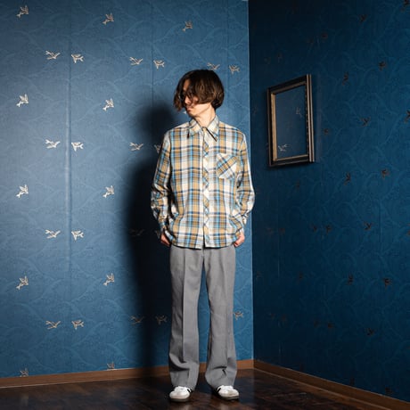 60-70s Poland Vintage Checked Shirt