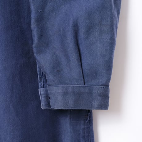 40-50s France Vintage Blue Moleskin all ln One