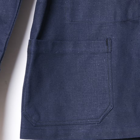 40-50s France Vintage  Au Molinel Blue Metis  Work Jacket Dead Stock Small