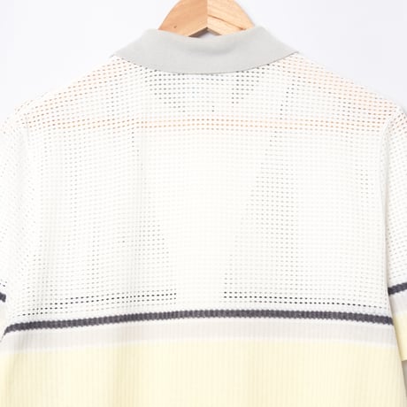 70-80s Vintage adidas Ventex Half Sleeve Polo Shirt Mesh（Made in France）
