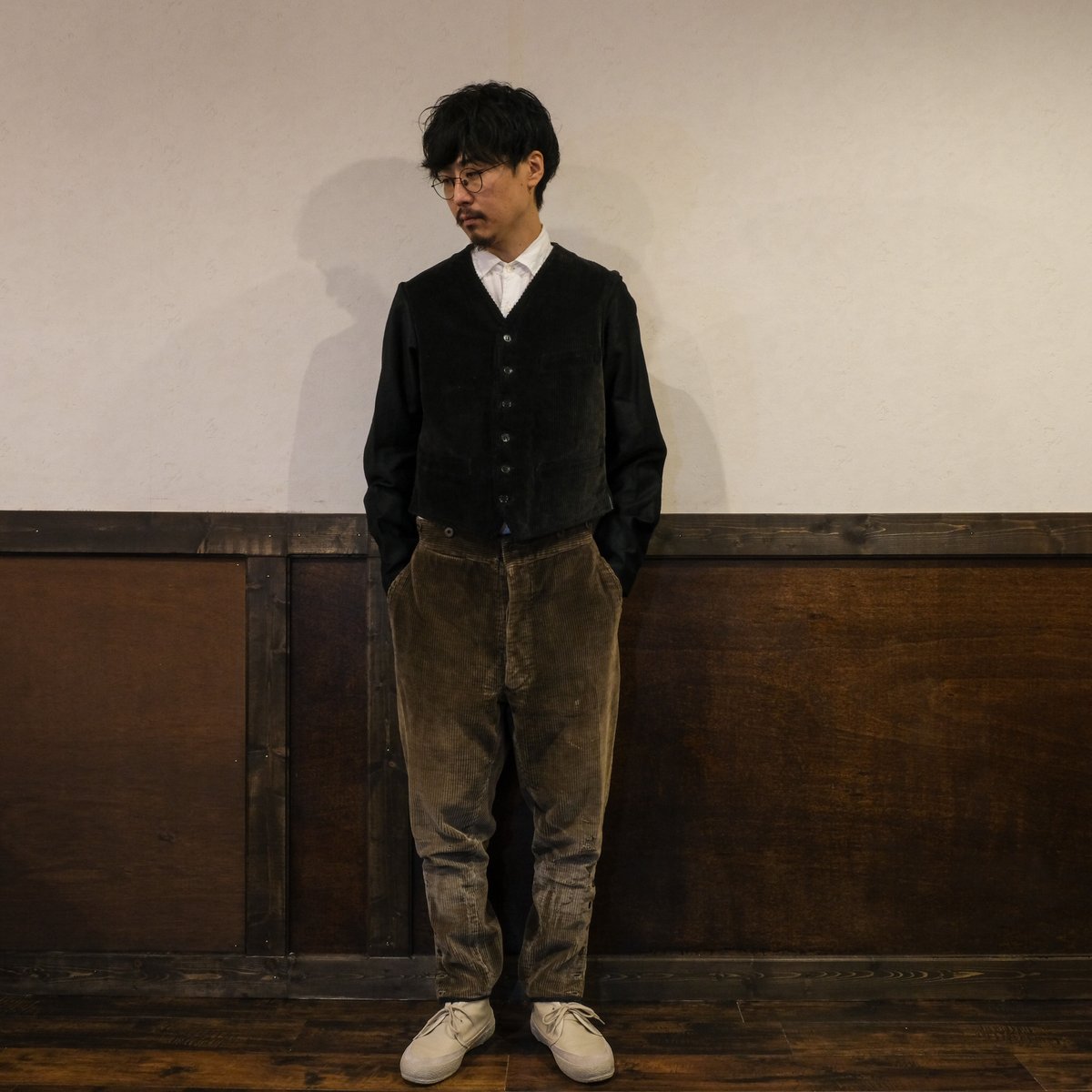 30s 40s フレンチヴィンテージ ジレジャケット サーヴァント