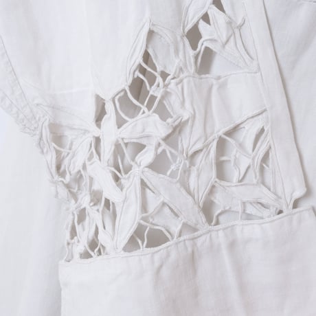 ~1920s  French  Linen Deer Church Smock