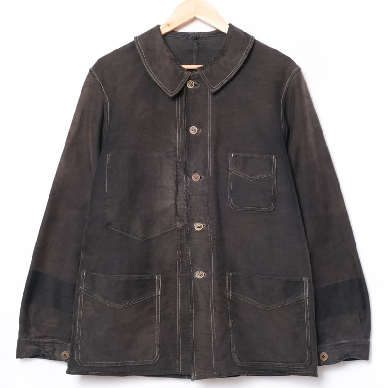 30-40s Le Mont St Michel Black Moleskin Jacket