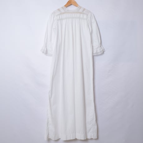1900s French Antique Cotton Night Dress 2