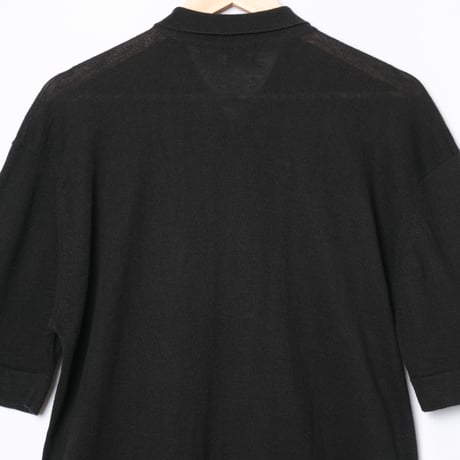 90s JOHN SMEDLEY Cotton Linen Halfsleeve Fullopen Shirt（Made in England)