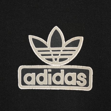70-80s Vintage adidas Ventex Collarless Track Jacket Black × Grey