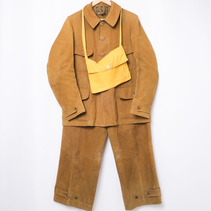 30-40s France Vintage SOMLYS Linen Hunting Jack