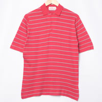 80s JOHN SMEDLEY Sea Island Cotton Half sleeves Polo Shirt Red（Made in England)