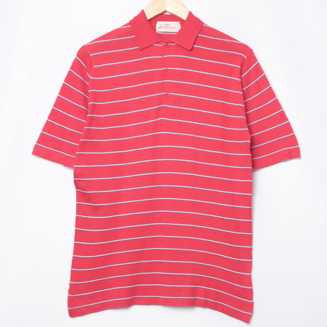 80s JOHN SMEDLEY Sea Island Cotton Half sleeves Polo Shirt Red（Made in England)