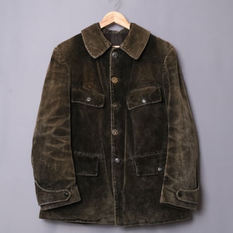 40-50s French Vintage Le Meilleur D'Amiens Corduroy Hunting Jacket
