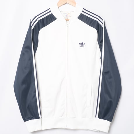 70-80s Vintage adidas Ventex ATP Track Jacket White × Navy (Made in France)