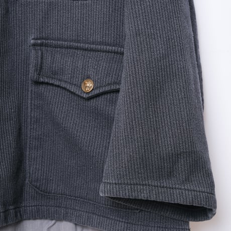 50-60s French Vintage Le Mousquetaire Gray Cotton Pique Hunting Jacket