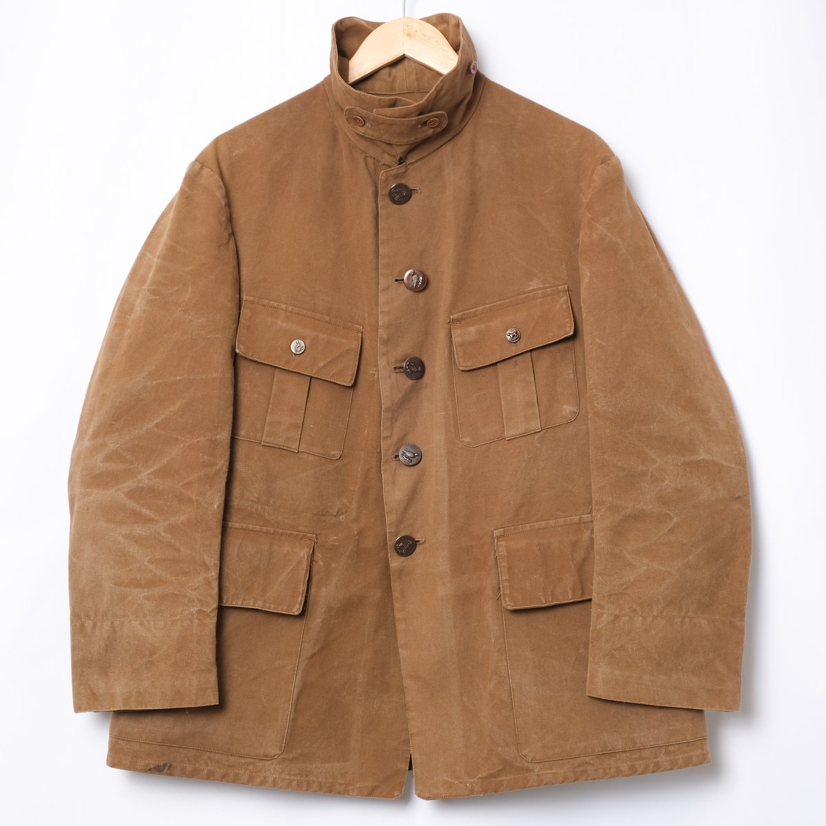 30-40s France Vintage Cotton Canvas Hunting Jac 30-40s France Vintage Cotton Canvas Hunting Jac