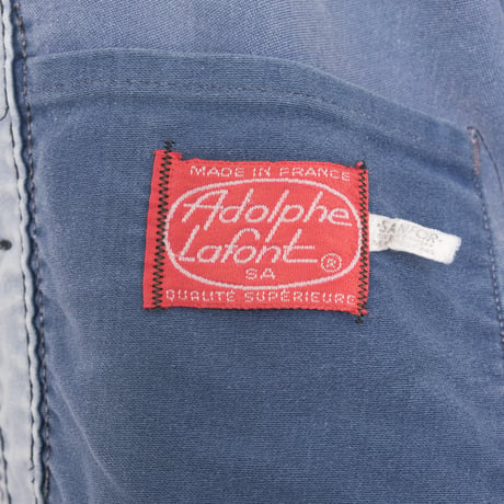 50s France Vintage Adolphe Lafont Blue Moleskin Work Jacket