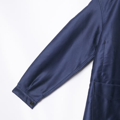 40s France Vintage Adolphe Lafont Blue Moleskin Work Jacket Dead Stock