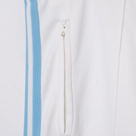 70-80s Vintage adidas Ventex Track Trousers White × Light Blue (Made in France)