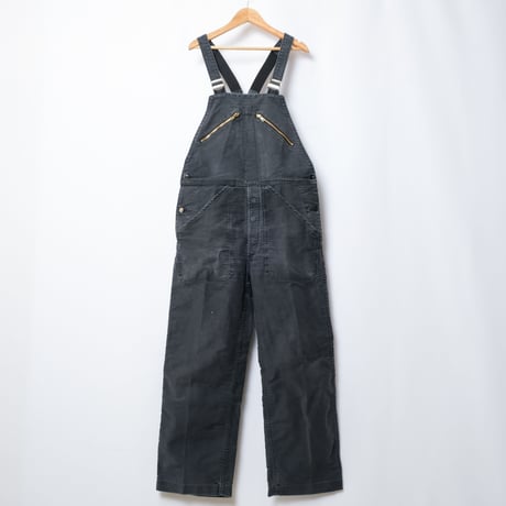 60-70s Adolphe Lafont  Black Moleskin Work Overalls