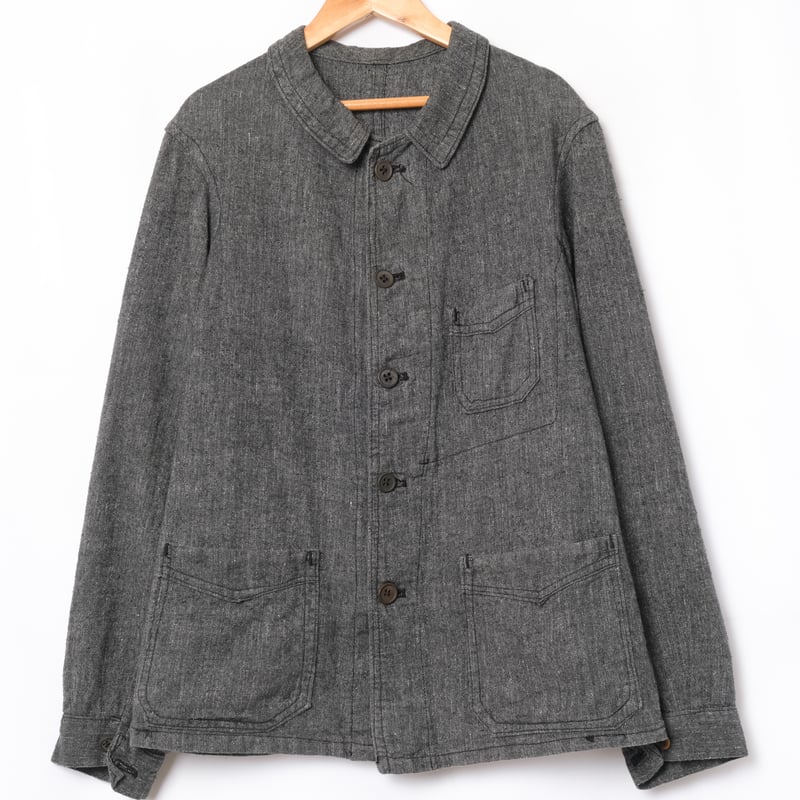 30-40s France Vintage Black Chambray Work Jacke 30-40s France Vintage Black Chambray Work Jacke