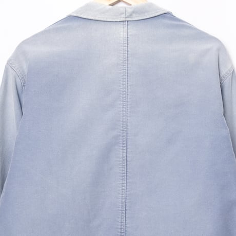 50s France Vintage Adolphe Lafont Blue Moleskin Work Jacket