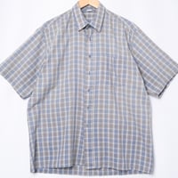 60-70s Euro Vintage Checked Short Sleeve Shirt 2