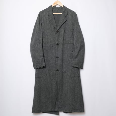 30-40s France Vintage LESOTEX Black Chambray Atelier Coat 2