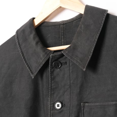 40s France Vintage Adolphe Lafont Black Moleskin Jacket