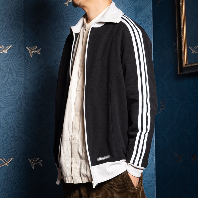 70-80s Vintage adidas Track Jacket Black×White（