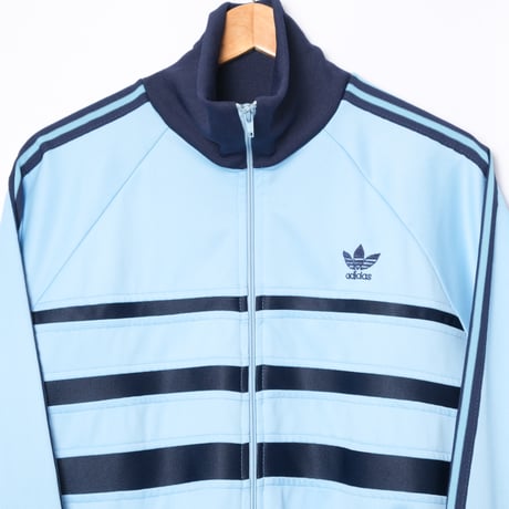 70-80s Vintage adidas Ventex Track Jacket Model First Light Blue× Navy（Made in France）