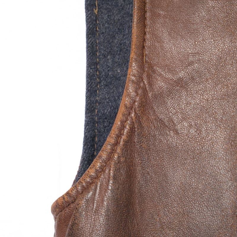 CORONADO 美味しから LEATHER バイソンレザー オーバーサイズ レザーベスト
