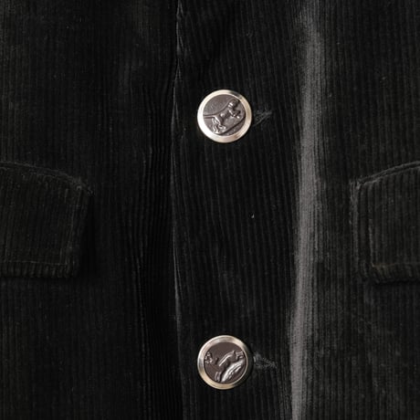 40-50s French Vintage Le Sans Rival Black Corduroy Hunting Jacket