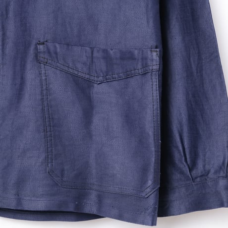 40s France Vintage Le Robste Blue Light Moleskin Jacket Dead Stock