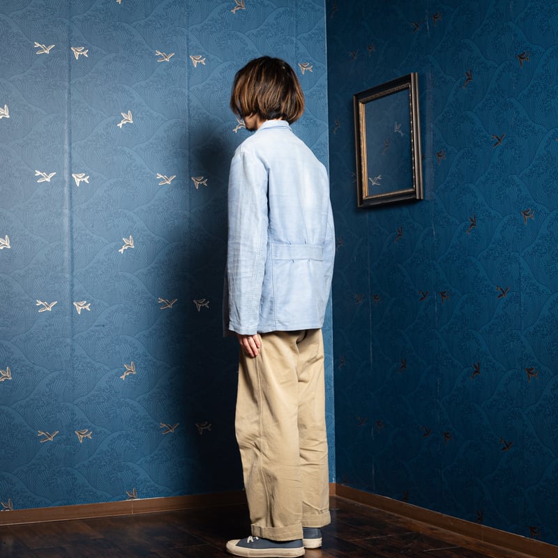 50s France Vintage Le Favori Lapel Blue Moleski