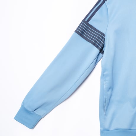 70-80s Vintage adidas Ventex Collarless Track Jacket Light Blue × Navy