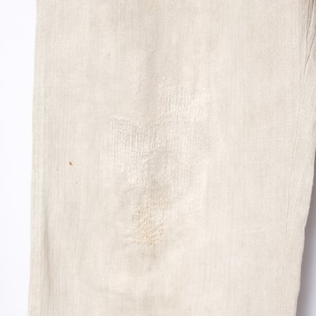 -30s French Army Linen HBT Bourgeron Trousers 2