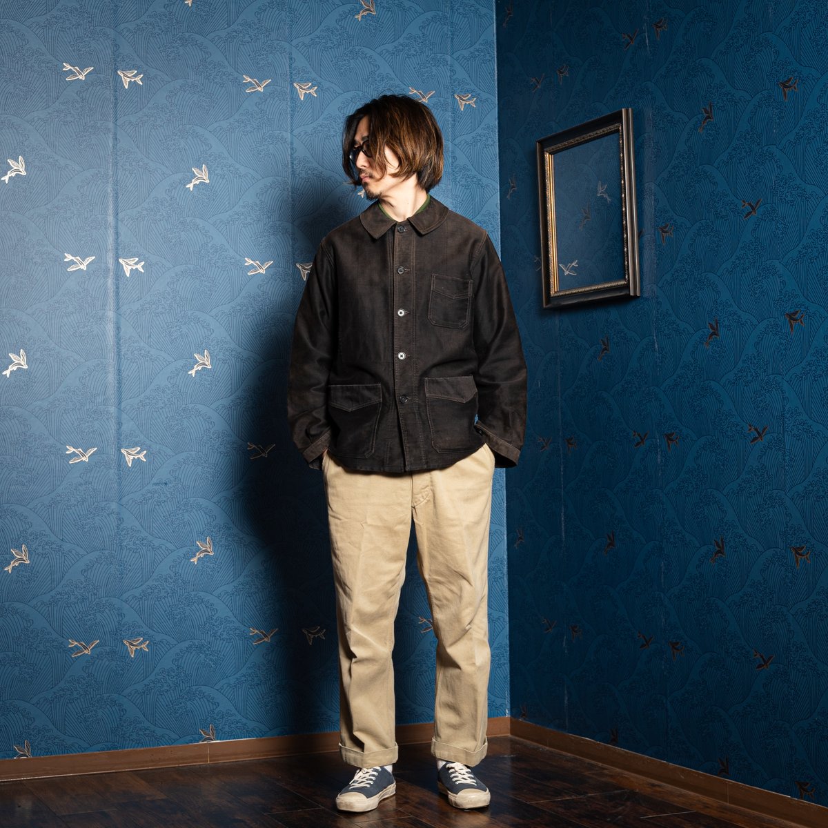 40s Le Mont Saint Michel モールスキンワークパンツ