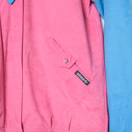 70-80s Vintage adidas Ventex Velours Track Jacket Pink (Made in France)