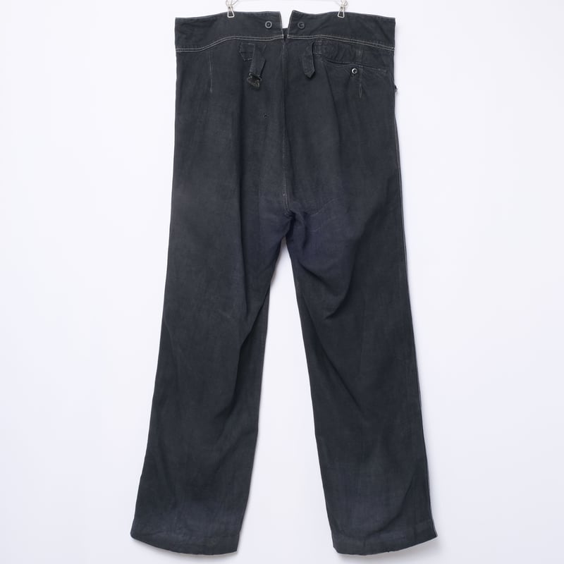 30-40s France Vintage SALACHE Black Linen Maq