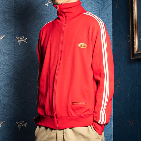 60s Vintage Ventex adidas Track Jacket Late World Mark Red (Made in France)