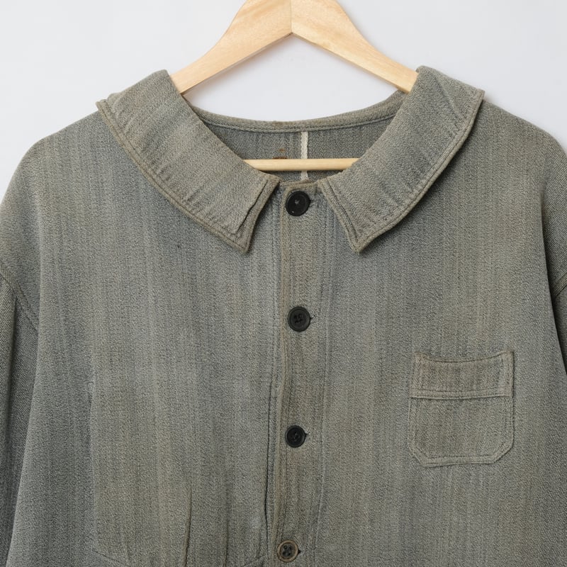30-40s French Vintage Black Chambray Jacket | U 30-40s French Vintage Black Chambray Jacket | U