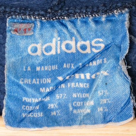 70s Vintage adidas Half Zip Hoodie Navy (Made in France)