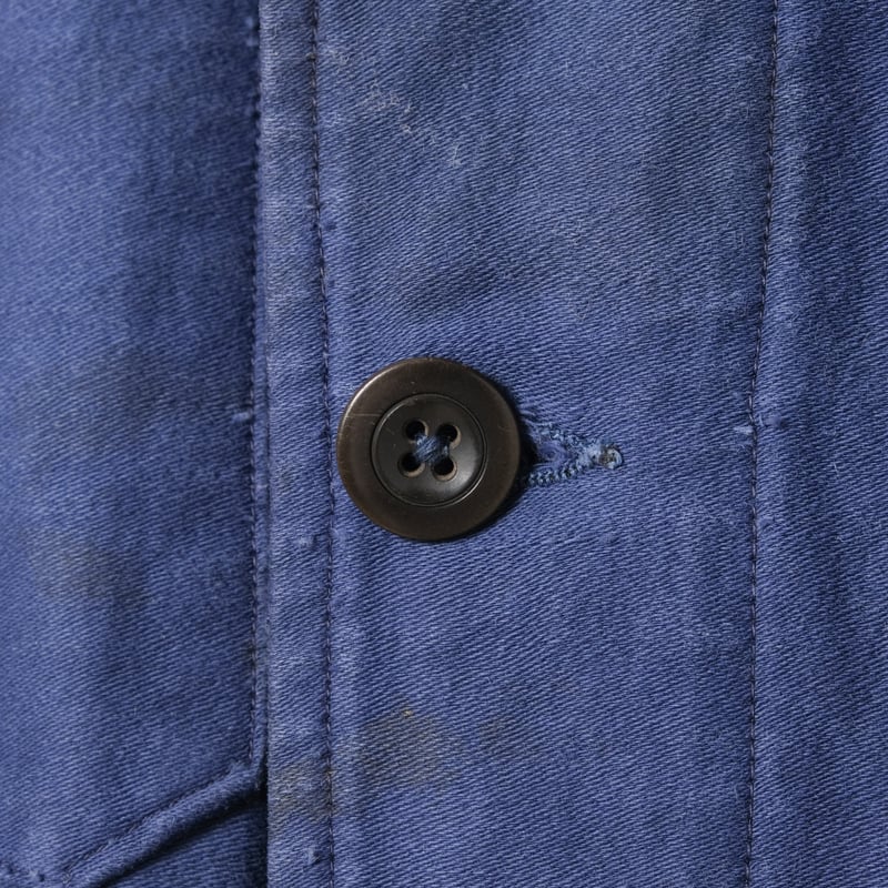 40-50s France Vintage Blue Moleskin all ln One