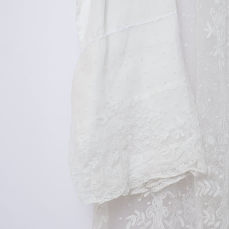 ~1940s  French Vintage Linen Church Smock